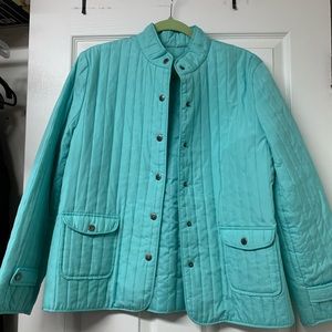 Turquoise Quilted Jacket